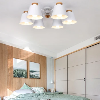 Nordic obývací pokoj stropní lustr ložnice LED stropní svítidlo kuchyňské lampy jídelna dřevěné led svítidla pokoj dekor osvětlení
