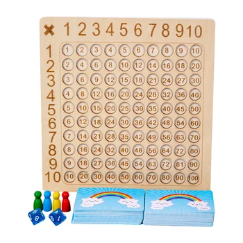 Násobení Desky Dřevěné Montessori Hra Pro Děti Učení Vzdělávací Hračky Matematické Počítání Sto Desková Interaktivní Hra Myšlení
