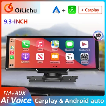 OiLiehu K2 Dash Cam 1080P Auto Zrcadlo Nahrávání Videa Carplay Android Auto Bezdrátové Připojení WiFi GPS Navigace Palubní desku DVR