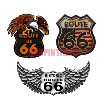 Osobnost 3D Auto Nálepka Retro Route 66 na Kole Auto, Motocykl, Off-road Notebook Odznak Značky Auto Obtisk Nálepka Dekor Opalovací krém