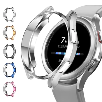 Pouzdro pro samsung Galaxy hodinky 4 classic 46 mm/42 mm TPU Pozlacený kryt all-kolem nárazníku Screen protector Galaxy watch 4 44 mm 40 mm