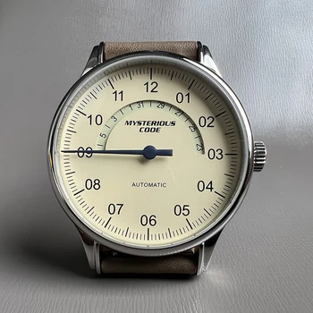 PT5000 Automatické Hodinky Muži Vintage Mechanické Náramkové hodinky Tajemný Kód 42mm Hodinky Podnikání Mužské Retro ETA 2824 Hodiny Luxusní
