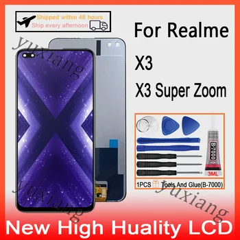 Původní Pro Realme X3 SuperZoom RMX2086 LCD Displej Dotykový Displej Digitizer RMX2142 RMX2081 RMX2085 RMX2083 LCD S Rámem