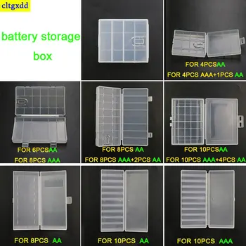 Semi-průsvitné Tvrdé Plastové AA AAA Pouzdro Držák AA / AAA Baterie Úložný Box Kontejner Pro 2 4 8 x AA AAA Baterie