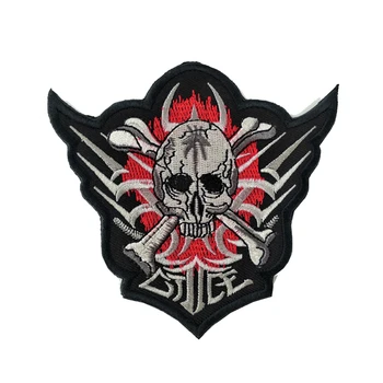 Smrtka, Lebka, Výšivky, Nášivky Punk Motocykl Motorkářské Nášivky Pruhy Samolepky Pro Taška Vesta Taktická Odznak Dekorace