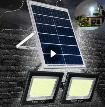 Solární Světlo Venkovní Dálkové Ovládání 30W 40W 50W Vodotěsný Pro Zahradní Ulici Krajiny Reflektor Wall Solární Povodňových Lampy
