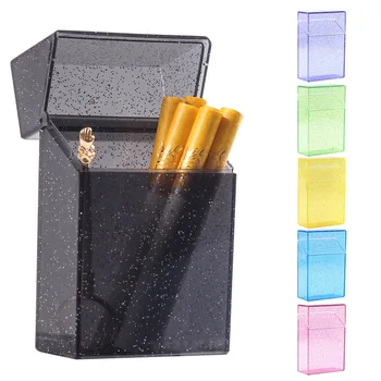 Transparentní pouzdro na cigarety nová prášková barva pouzdro na cigarety transparentní flash unisex osobnost módní přenosné pouzdro na cigarety