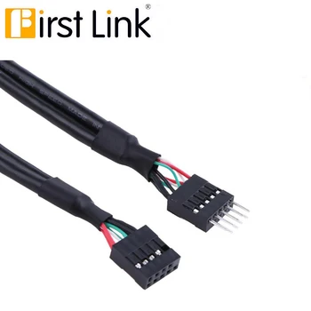 USB 2.0 9-pin samec 9 pin samice adaptér kabel 50cm USB2.0 9Pin M/F multiplikační prodlužovací kabel