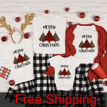 Veselé Vánoce Rodina Košile Rodinné Vánoční Trička Maminka a Mě T-Shirt Rodiny Odpovídající Vánoční Šaty Nosit