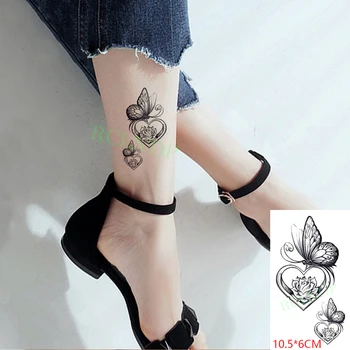 Vodotěsný Dočasné Tetování Nálepka Butterfly Květ Lásky Srdce Vzor Malé Tělo Umění Falešné Tatto Flash Tetování pro Muže, Ženy