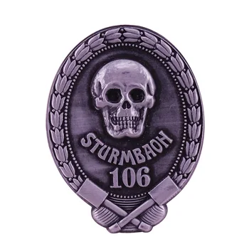 WW1 německé Stormtroopeři Pin Sturmbaon 106 Freikorp Odznak Vzácné Medaile Sběratelství
