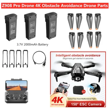 Z908 Pro 4K RC Drone Náhradní Díly 3.7 V 2000mAh baterie/Vrtule/Chránit rám pro Z908 PRO Drone Příslušenství Z908 Drone Baterie