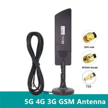 Zvýšení Signálu 600~6000Mhz 5G 4G LTE 3G GSM Anténa 22dbi Omni WiFi Router Anténa S TS9 SMA samec A Magnetické Základny